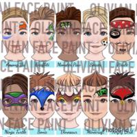 Face Paint Menu Board, Word Board, Boy Design Menu