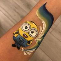 Minion arm paint - Olivian Face Paint