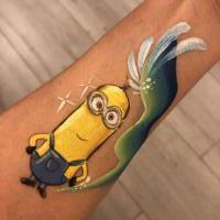 Minion arm paint - Olivian Face Paint