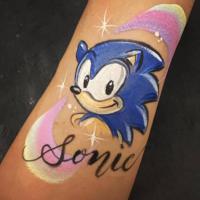 sonic arm paint - Olivian Face Paint